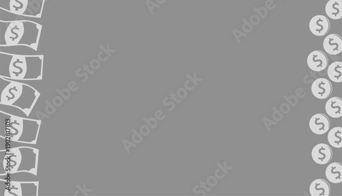 Dollar Money Seamless Pattern Set. Cash Currency Background Collection. Finance Vector Illustration