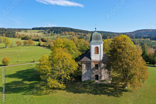 Canvastavla Aerial view of St