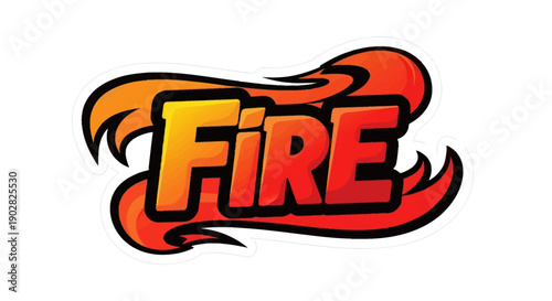 Vibrant Fire Logo Design with Flames and Gradient Effect