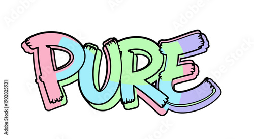 Vibrant multicolored pure typography on white background