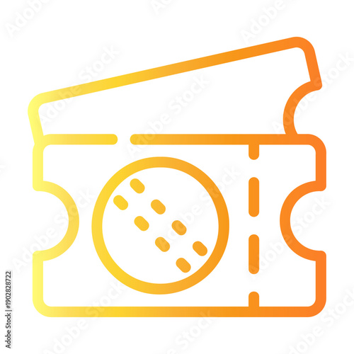 cricket ticket Line Gradient Icon