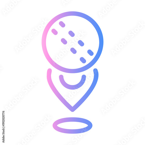 location Line Gradient Icon