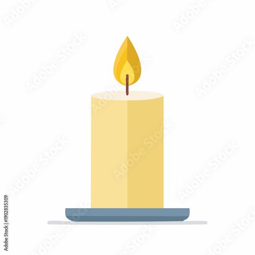 Candle burns brightly