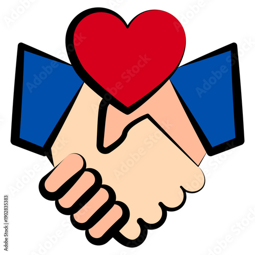 Forgive Outline Color Hand Drawn Icon, Mini Illustration For Modern Concept, Print, Ui, Ux Kit, Web And App Development. Vector Related To Ramadan, Eid Al-Fitr, Eid Al-Adha And More