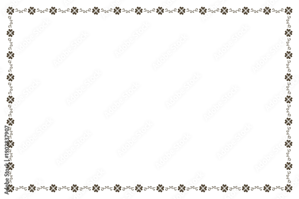 Naklejka premium Black floral frame design element