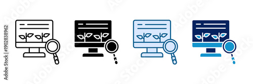 Crop Monitoring Icon Set Multiple Style Collection