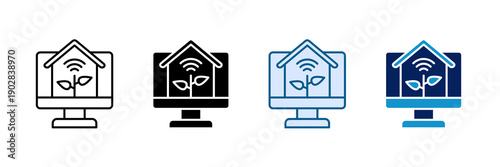 Smart Greenhouse Icon Set Multiple Style Collection