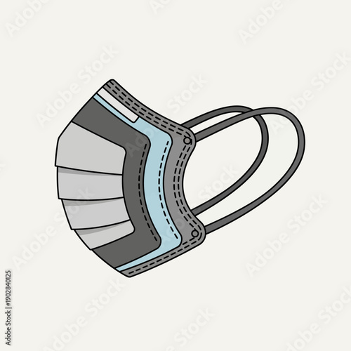 Protective face mask illustration
