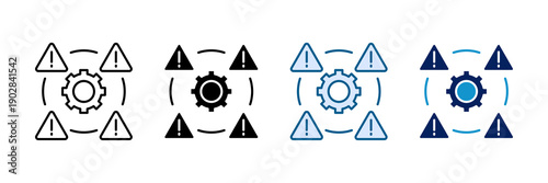 Operational Incident Icon Set Multiple Style Collection