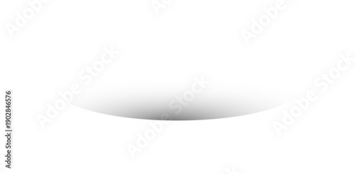 Abstract black and white gradient hole or pit on a white background with soft shadow effect and minimalist design