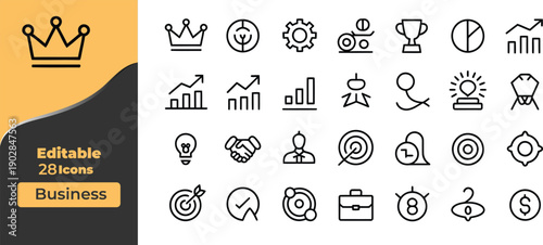 Business crown graph handshake target money