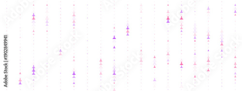 Abstract pink and purple triangle pattern background with vertical lines of geometric shapes on white backdrop for modern graphic design