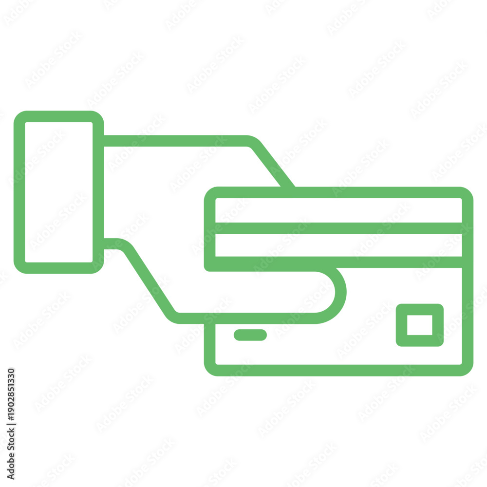 Obraz premium Flat Colored Payment Icon for E-commerce Interface System