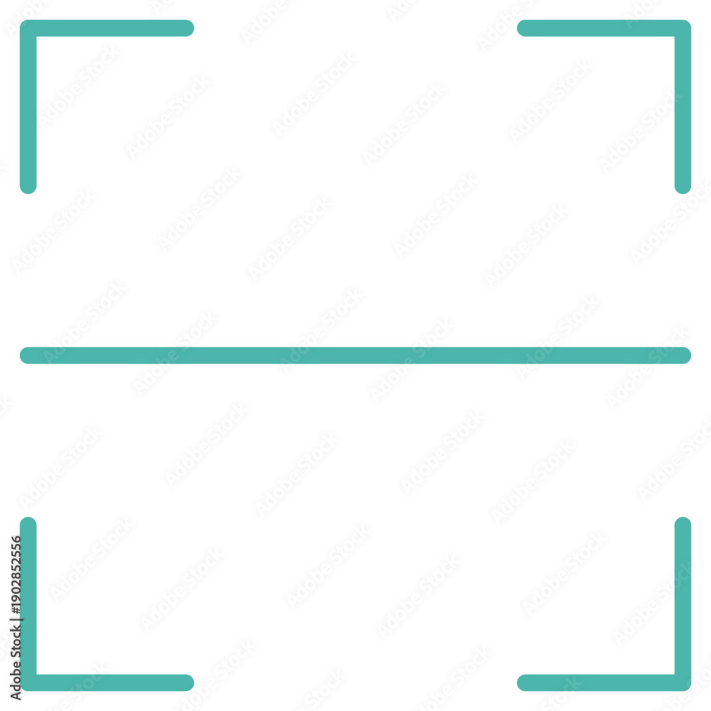 Obraz premium Flat Colored Scan Icon for Digital Identification System