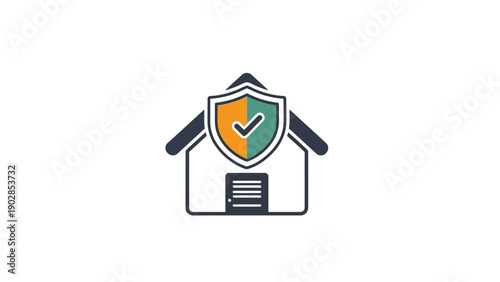 Protected house with shield icon.