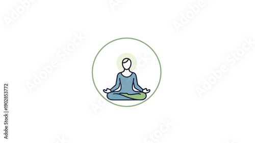 Person Sitting in Meditation Posture.