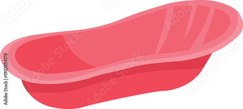 Baby tub cartoon icon. Infant hygiene bathing