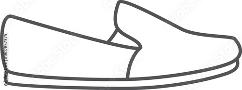 Espadrille line icon. Casual style comfort footwear