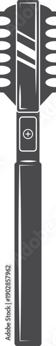 Thinning razor black icon. Barbershop tool symbol