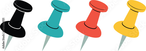 vector illustration of a set of colorful spoons