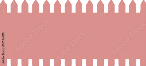 Wooden Picket Fence Horizontal Garden Vector Illustration