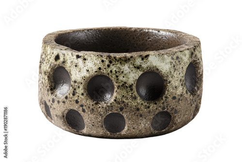 Rustic Polka Dot Ceramic Bowl