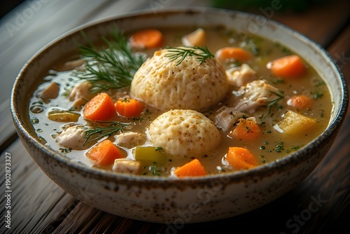 Wallpaper Mural matzah ball soup in a bowl Torontodigital.ca