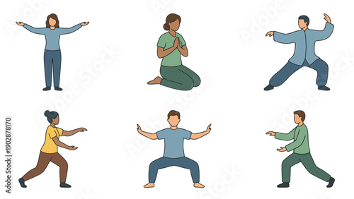 Diverse Group Demonstrates Traditional Tai Chi and Qigong Movements for Health and Wellness