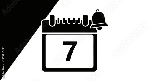 A 3d black number one sign stands on a business table as a vector icon symbol and calendar element for a web page design or event date illustration