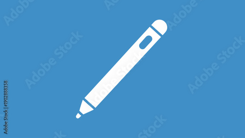 Digital pen stylus icon for technology and creative design applications and digital art