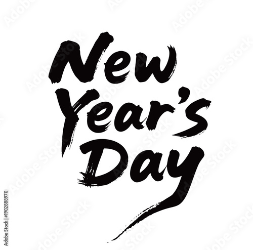 New Year‘s Day Handwriting
