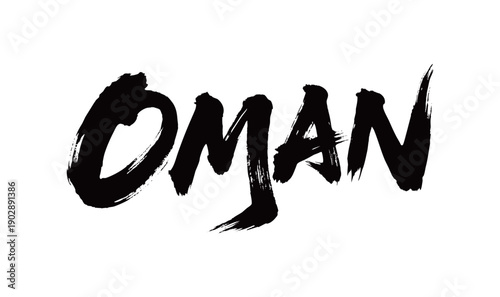 OMAN Handwritten Calligraphy Brush Characters
