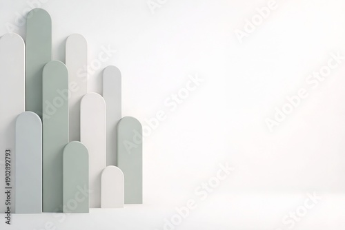 Minimal Vertical Geometric Forms for Corporate Background and Presentation Design