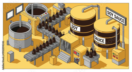 Soy Sauce Factory Production Line Machinery.
