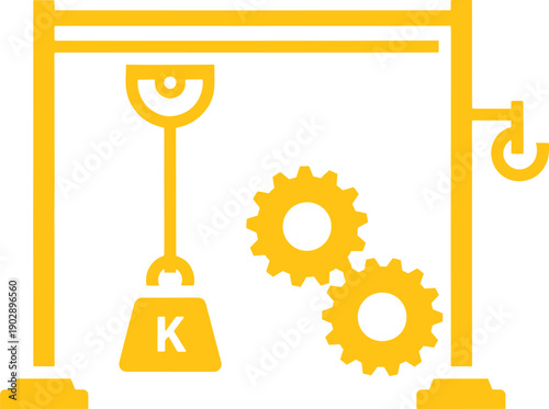 Yellow Whisk with Gears and Pulley System mechanical