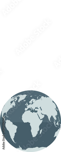 half globe of blue planet Earth, global business geography, worldwide international. Africa, Asia and America, Europe, Australia continents.
