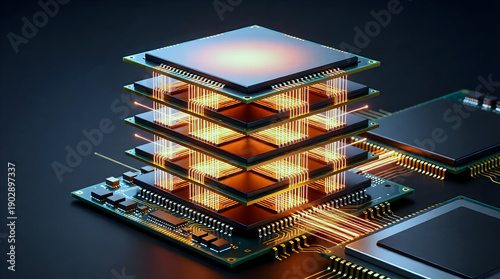 HBM memory stack architecture diagram for GPU hardware