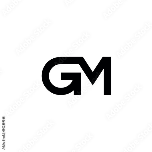 A bold and straightforward black monogram icon featuring the uppercase letters "GM" in a sans-serif typeface, signifying a brand, company, or abbreviation.