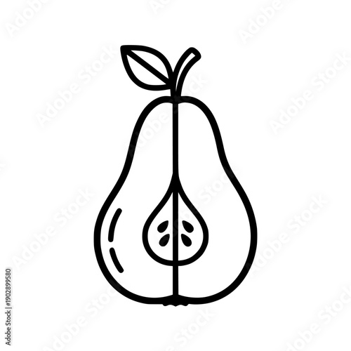 pear fruit vector