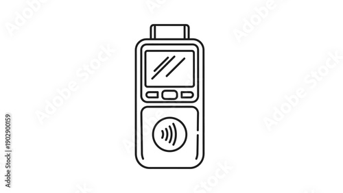Contactless Payment Terminal Icon for Modern Financial Transactions and Digital Mobile NFC Reader