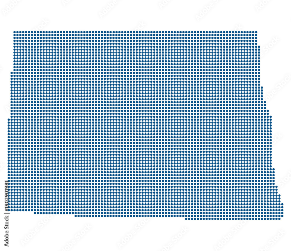 Φωτογραφία North Dakota Blue Dotted Map: Polaris Forge AI Campus and Hyperscale Data Hub