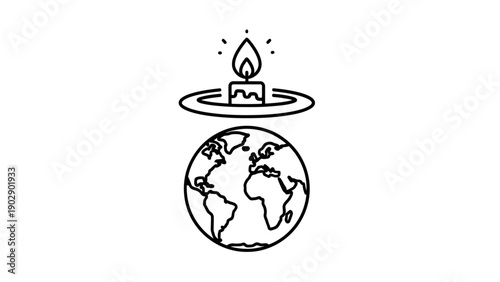 Globe with floating candle on top.