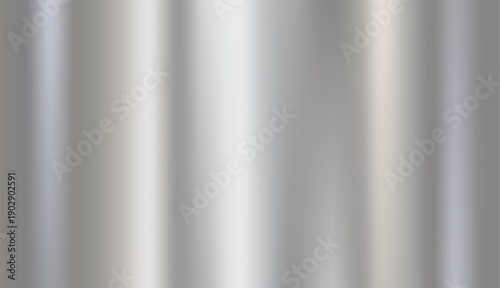 Silver Brushed Metallic Surface with Reflective Vertical Gradient