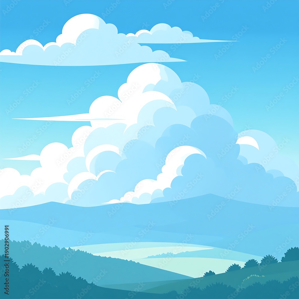 Fototapeta premium Cloudy landscape