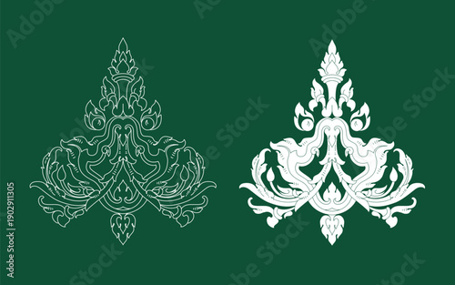 Photos Khmer ancient art drawing, Angkor ornament art