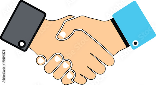 Business Agreement Handshake Illustration – Partnership & Collaboration Icon.