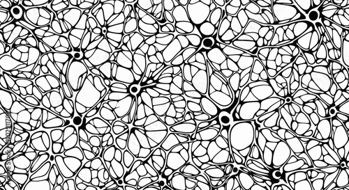 Abstract Neural Network Pattern of interconnected neurons and synapses for brain and AI concepts