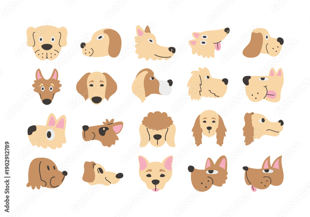 Fototapeta premium Dog Emoticon Head