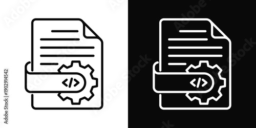 YAML Config Icon White And Black Background Style