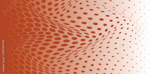 simple rust halftone dot wave pattern for banner poster background.